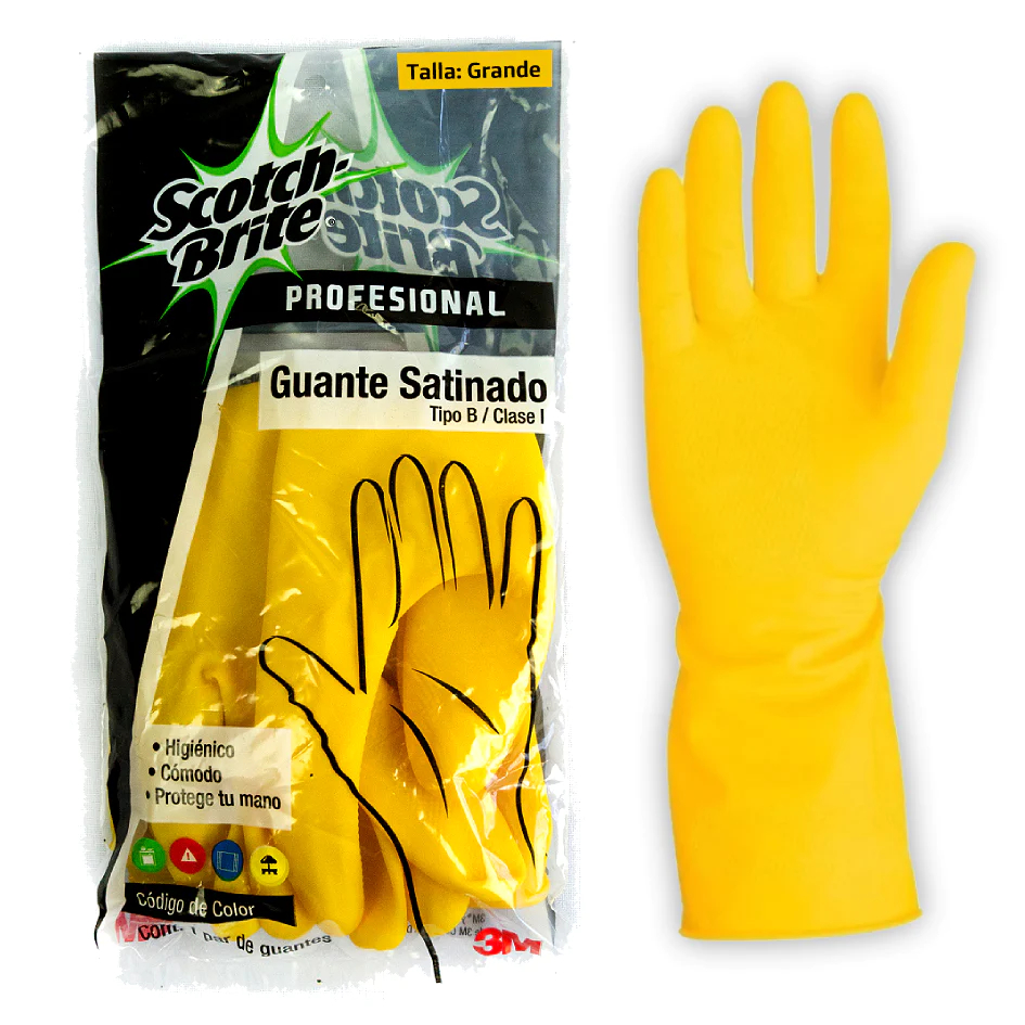 3M GUANTE SATINADO AMARILLO MEDIANO 7-7 1/2 PAR (H)