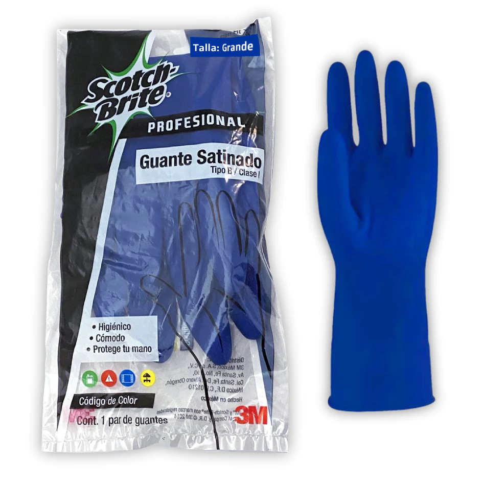 3M GUANTE SATINADO AZUL MEDIANO 7-7 1/2 PAR (H)
