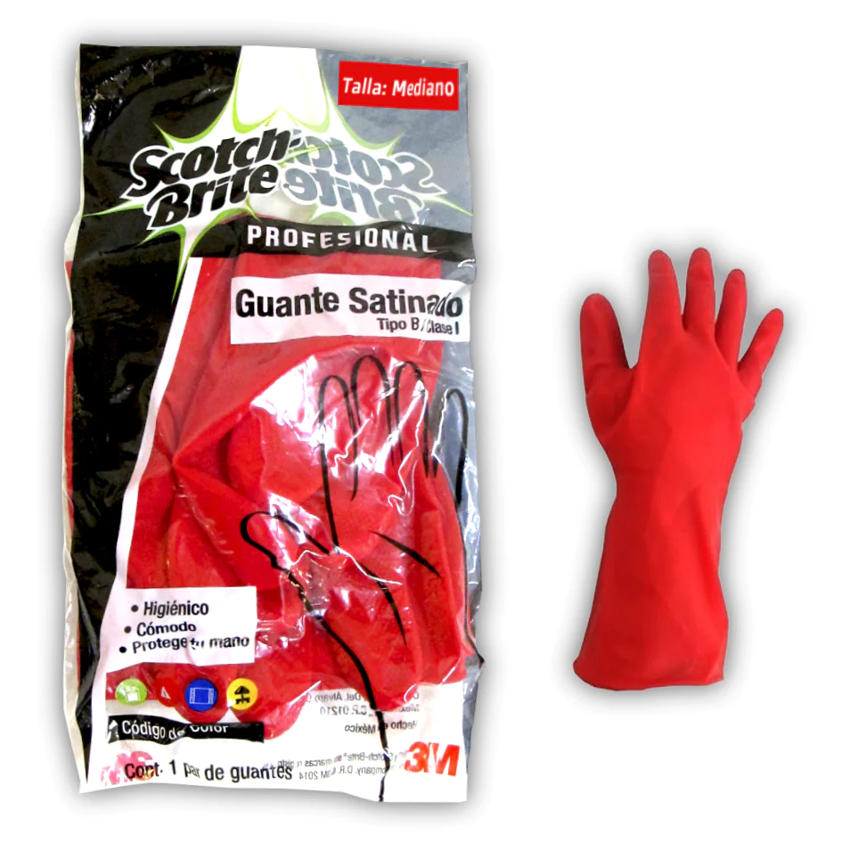 3M GUANTE SATINADO ROJO GRANDE 8-8 1/2 PAR (H)