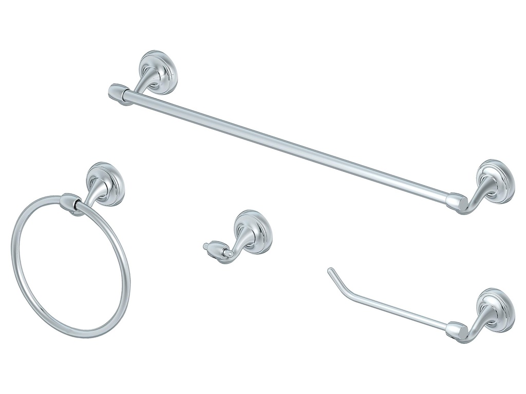 COFLEX JUEGO DE ACCESORIOS P/BAÑO METAL CROMADO (GA-010)