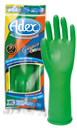 ADEX GUANTE COLORS VERDE No.8 PAR