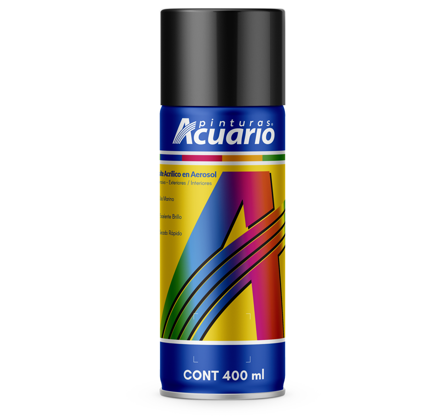 AEROSOL ACUARIO NEGRO METÁLICO 400ML (794)(E)