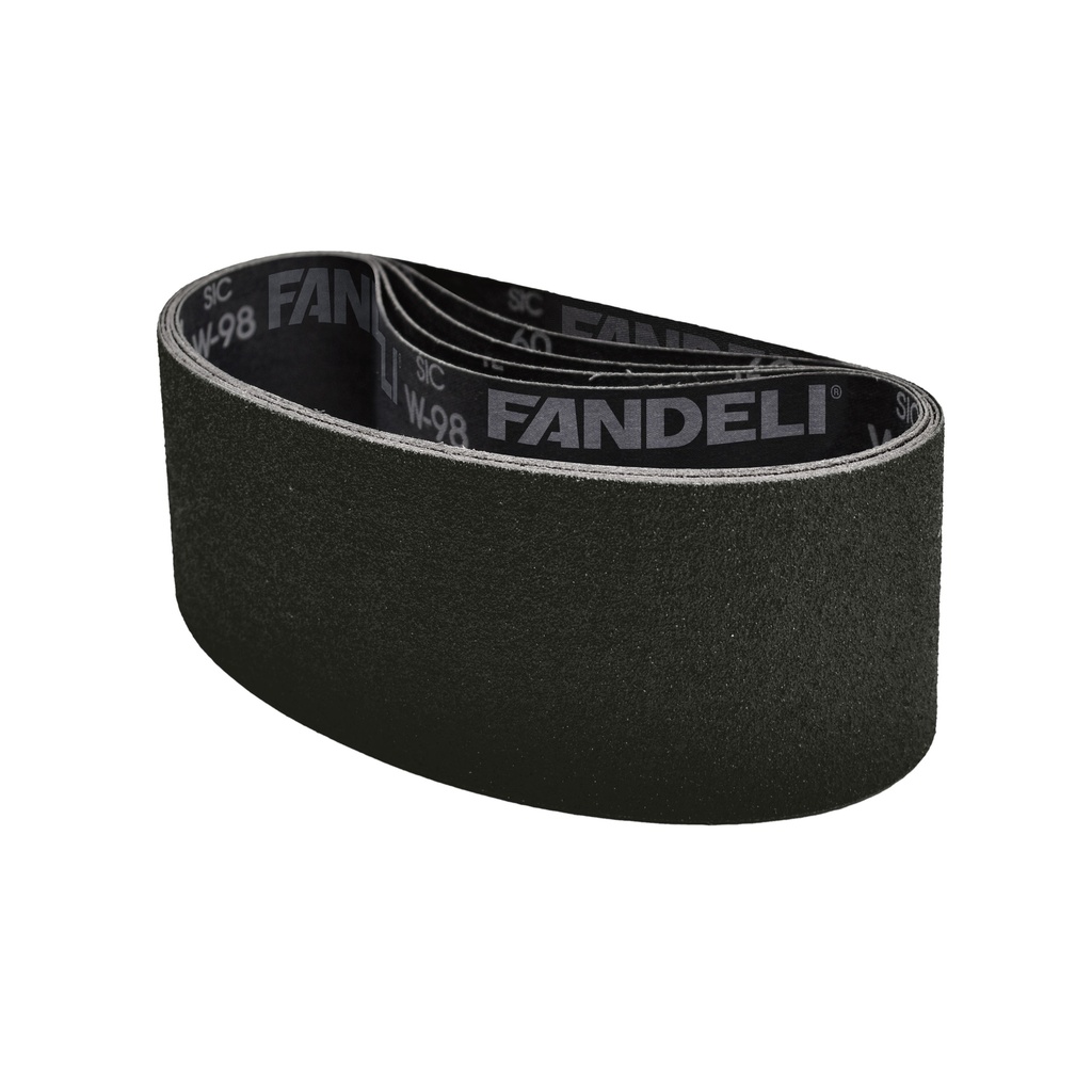 PAQUETE C/5 PIEZAS BANDA OXALUM FANDELI 4" x 24" GRANO 180 P/VIDRIO (00560)