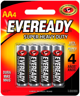BLISTER C/4 PILAS AA EVEREADY $7.45 PZ  (H) 