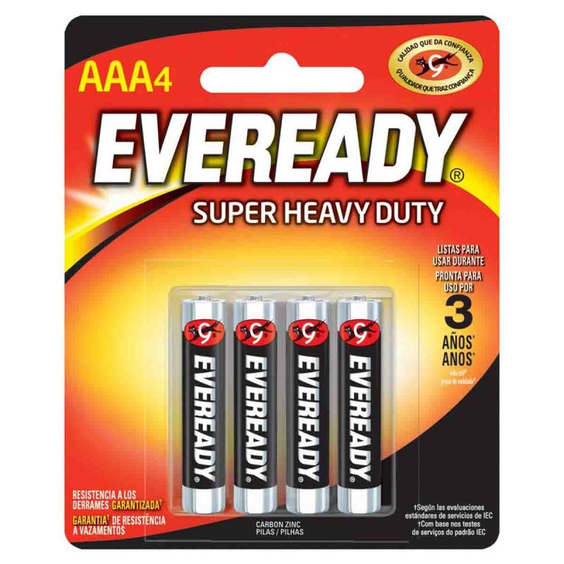 BLISTER C/4 PILAS AAA EVEREADY  (H)