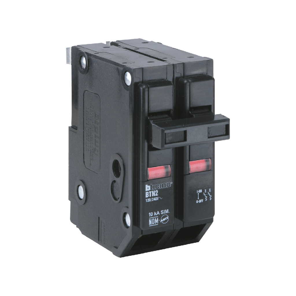 BTICINO PASTILLA TERMOMAGNÉTICA 2 x 60A (BTN2/60) (E)