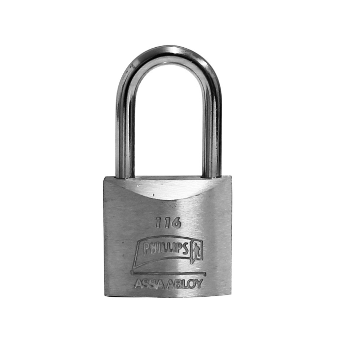 CANDADO METÁLICO PHILLIPS 116 GANCHO LARGO (MX131)(H)