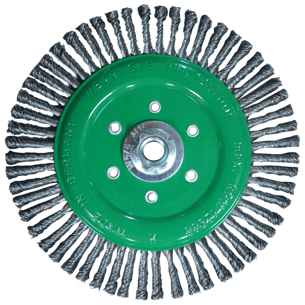 CEPILLO CIRCULAR AUSTROMEX ALAMBRE TRENZADO 7" x 1/4" (1585)(H)