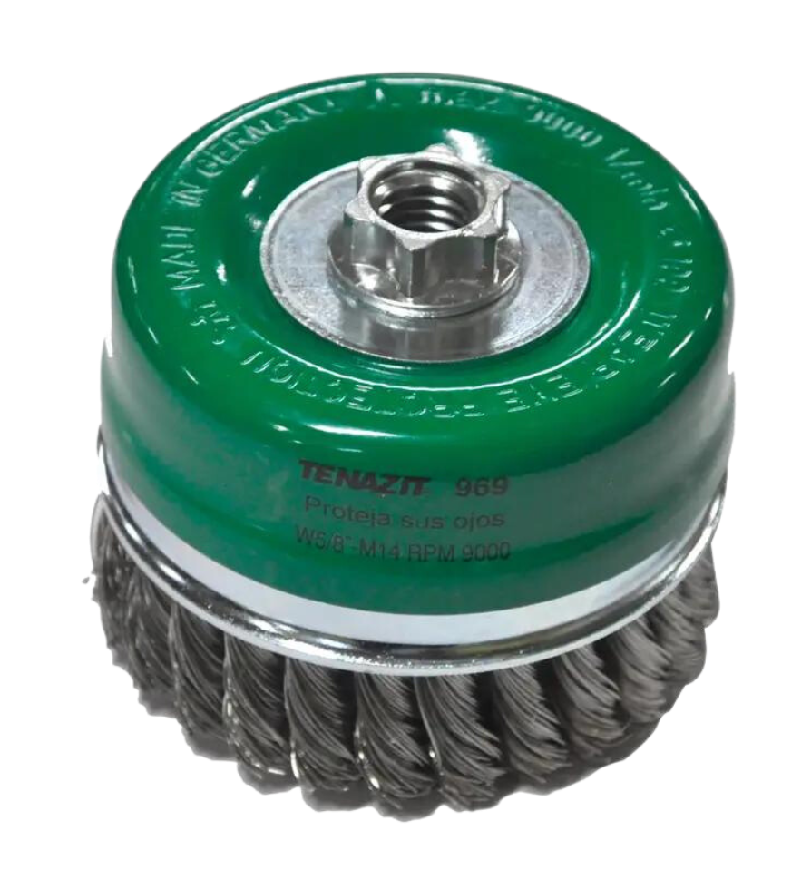 CEPILLO AUSTROMEX TIPO COPA TRENZADA INOXIDABLE 4" (969)(H)