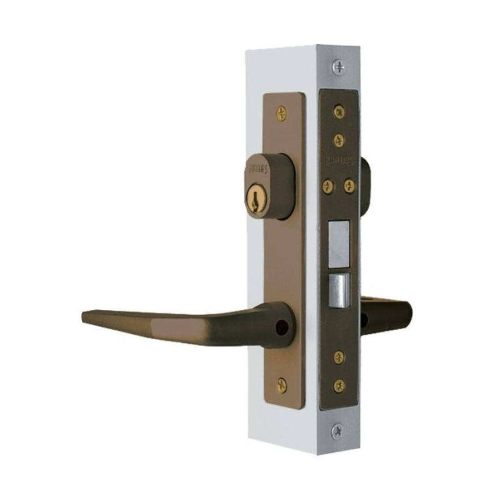 CERRADURA PHILLIPS 549 MANIJA-MANIJA DURANODIK P/PUERTA ABATIBLE ALUMINIO (MX2488)(H)
