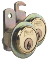 CERRADURA PHILLIPS 55 GANCHO-PALETA LATÓN P/MUEBLE (MX1236)(H)