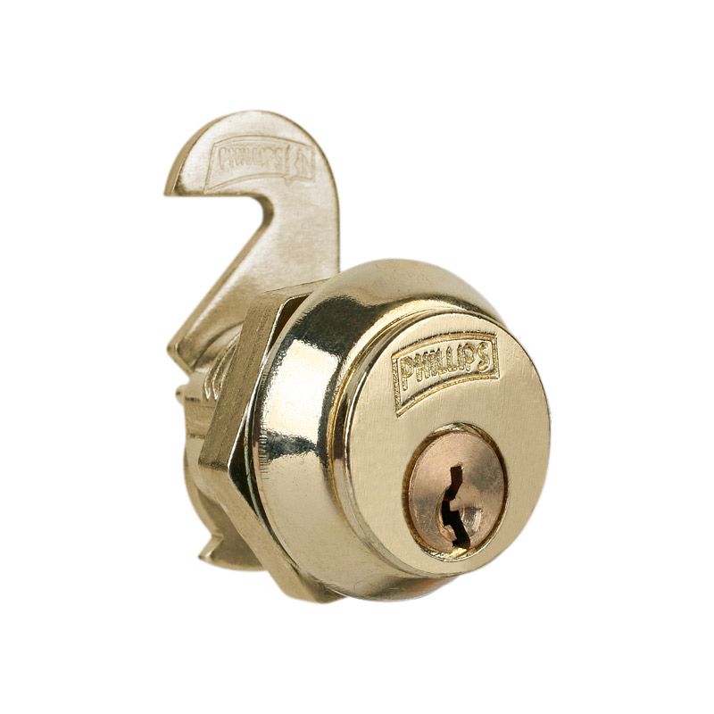 CERRADURA PHILLIPS 60 GANCHO-PALETA LATÓN P/MUEBLE (MX18)(H)