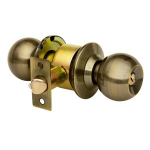 CERRADURA YALE ESFERA BAÑO LATÓN ANTIGUO (MX81700)