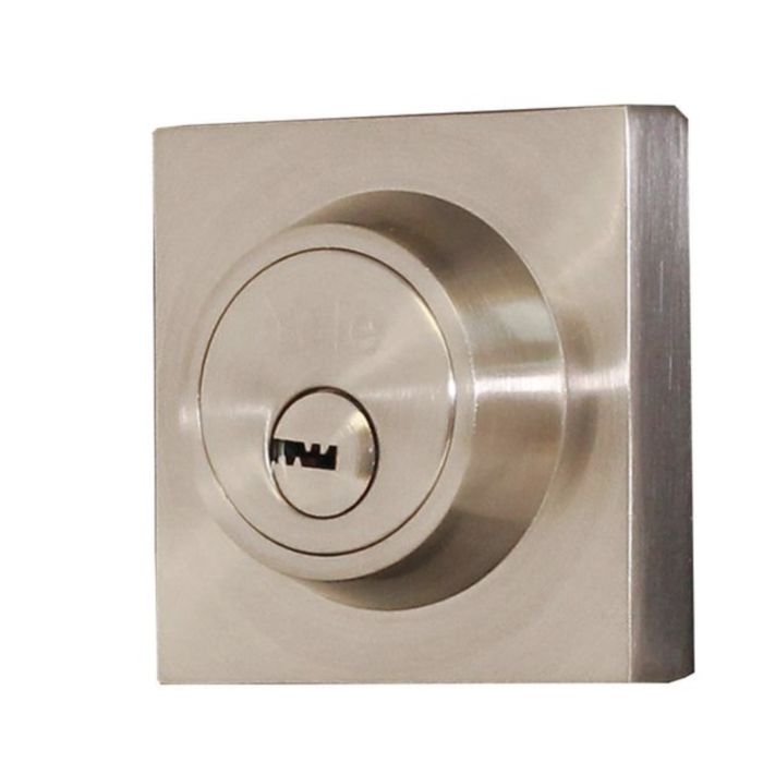 CERROJO YALE ARGOS CUADRADO LLAVE-LLAVE NÍQUEL SATINADO (MX89174)