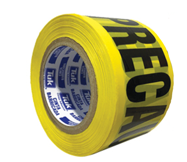 CINTA TUK 520 BARRICADA AMARILLA PRECAUCIÓN 75MM X 100M (352000)