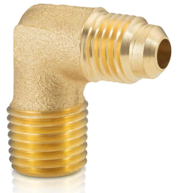 IUSA CODO TERMINAL 90° 3/8" x 1/2" LATÓN P/GAS (312036) (H)