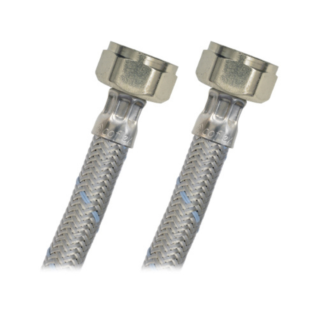 COFLEX MANGUERA ACERO BÁSICO P/LAVABO-FREGADERO 1/2" F.I.P. x 1/2" F.I.P. 55CM (LL-A55)