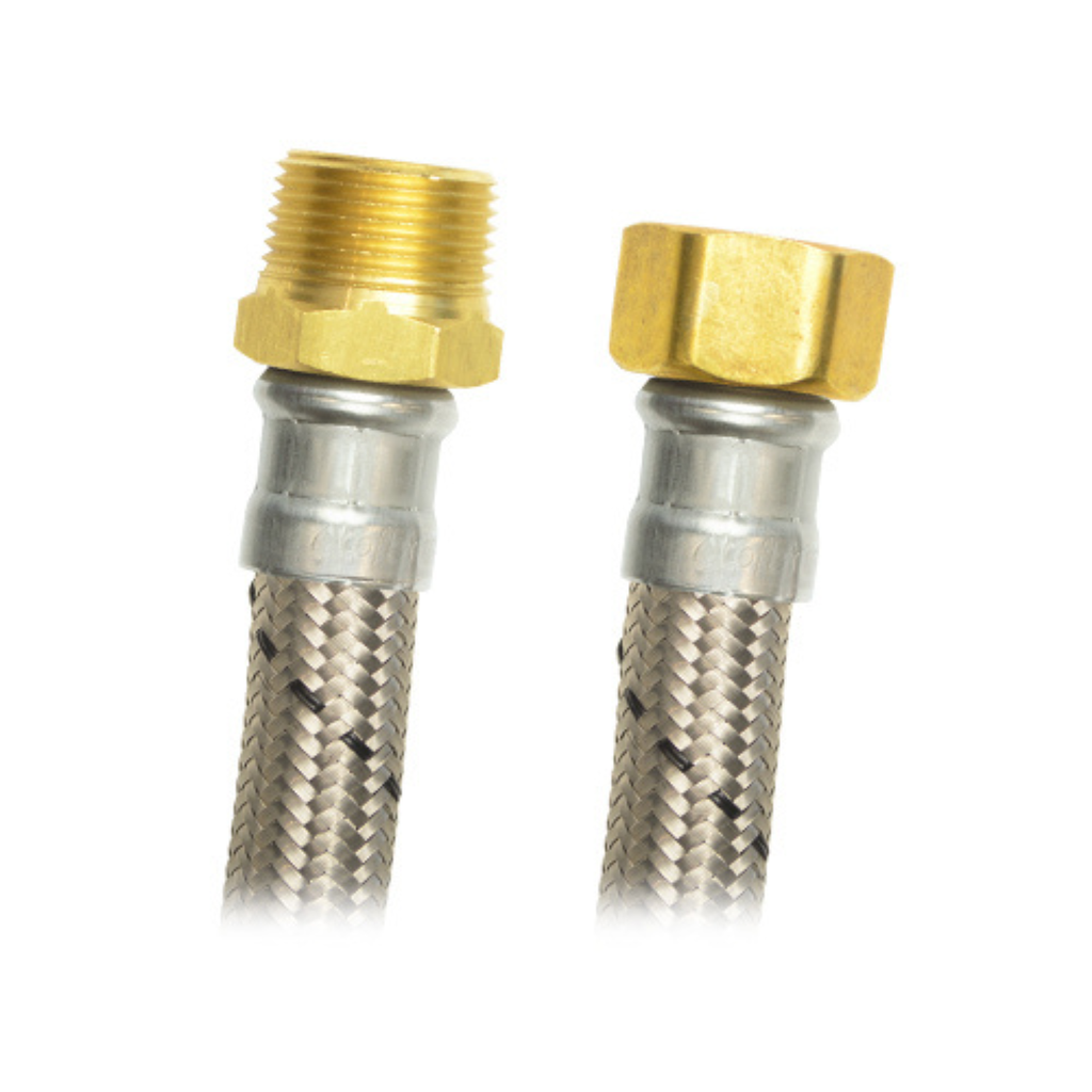 COFLEX MANGUERA ACERO P/BOILER 3/4" M.N.T.P. x 3/4" F.I.P. 80CM (AB-B80)