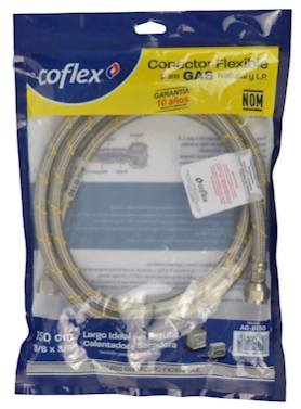 COFLEX MANGUERA ACERO P/GAS 3/8FLARE x 3/8FLARE 1.5M (AG-B150)