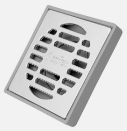 COFLEX COLADERA CUADRADA C/REJILLA CROMADA (PC-161)