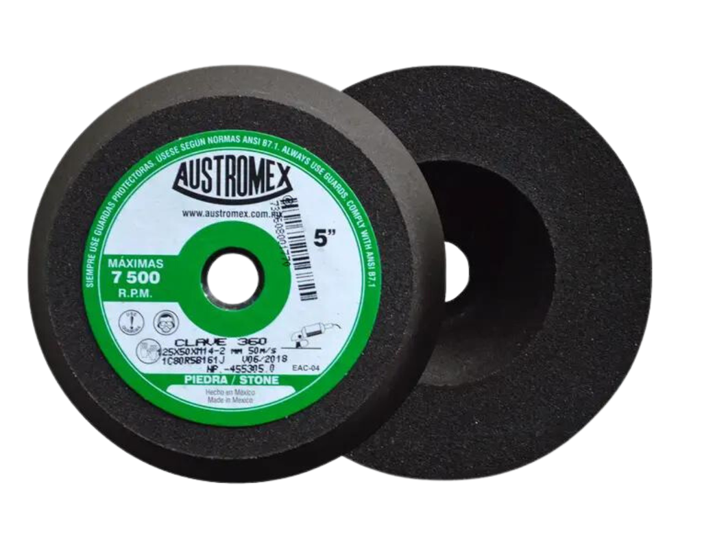 COPA ABRASIVA AUSTROMEX P/DESBASTE PIEDRA 5" P/BOSCH GRANO 80 (360)(H)