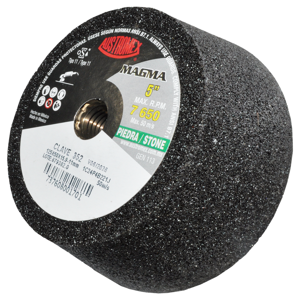 COPA ABRASIVA AUSTROMEX P/DESBASTE PIEDRA 5" P/B&D GRANO 24 (352)(H)