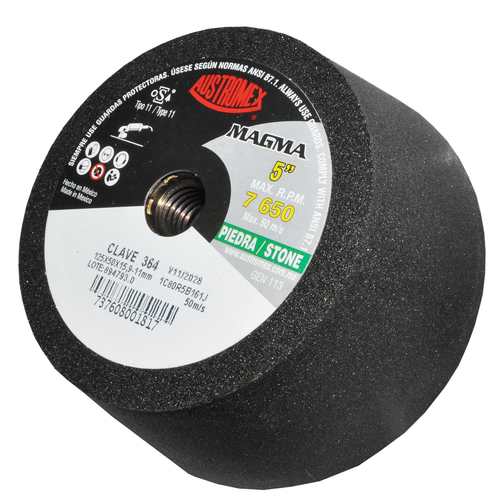 COPA ABRASIVA AUSTROMEX P/DESBASTE PIEDRA 5" P/B&D G80 (364)(H)