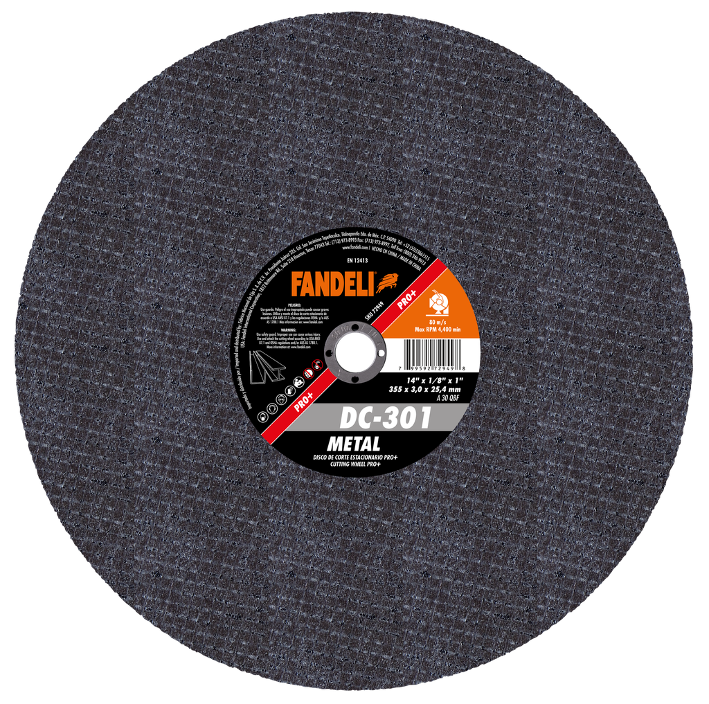 DISCO FANDELI ESTACIONARIO CORTE METAL 14" (72949)(H)