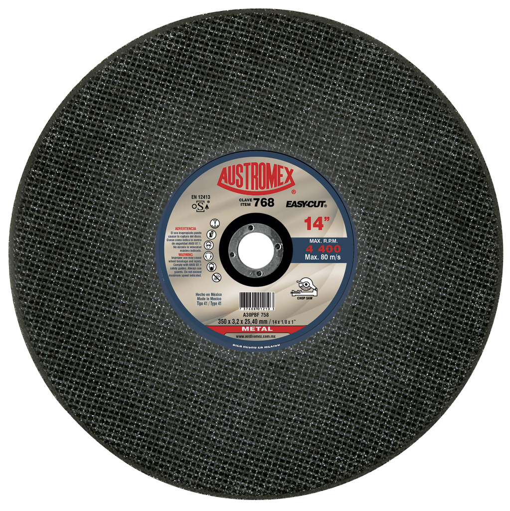DISCO ESTACIONARIO AUSTROMEX P/CORTE METAL 14" (768)(H)