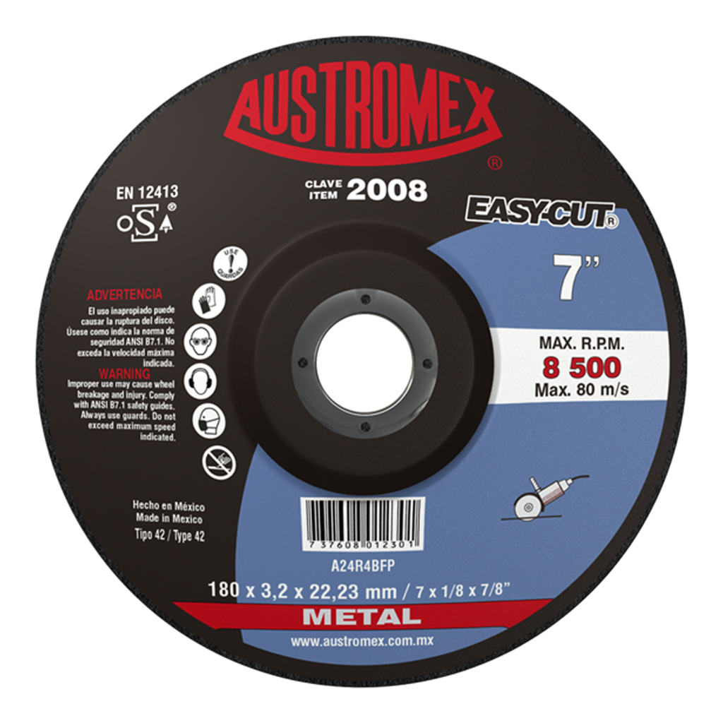 DISCO CAZUELA AUSTROMEX P/CORTE METAL 7" (2008)(H)