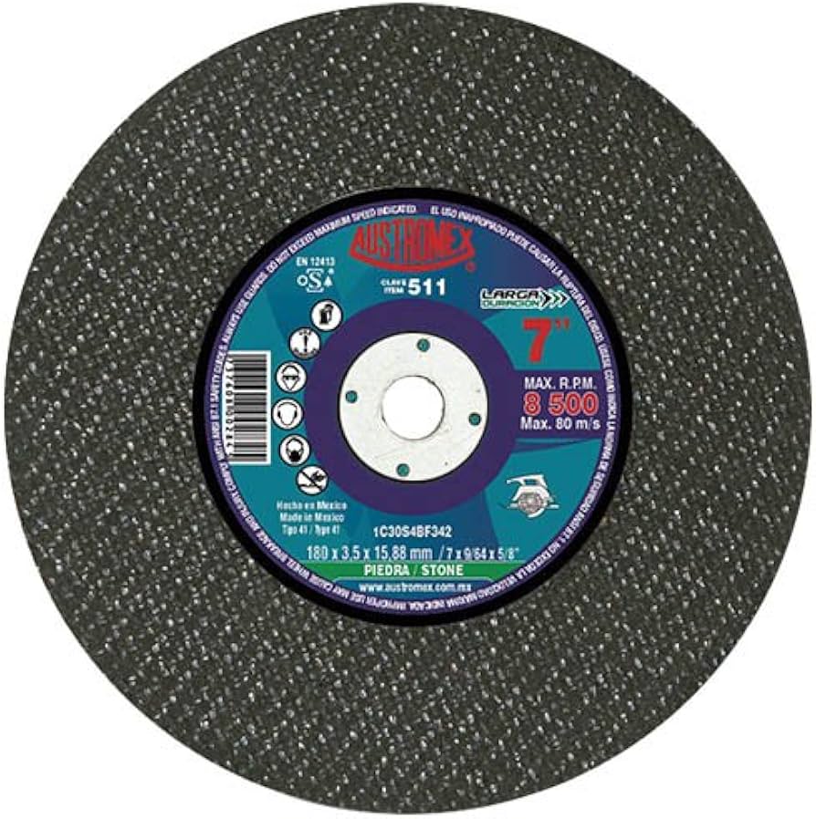DISCO PLANO AUSTROMEX P/CORTE PIEDRA 7" (511)(H)