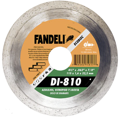 DISCO DIAMANTE FANDELI RIN CONTINUO 4-1/2" (74817)(H)