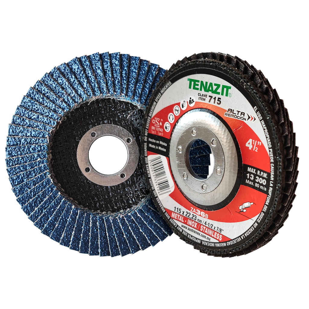 DISCO LAMINADO AUSTROMEX ZA 4-1/2" GRANO 36 (715)(H)