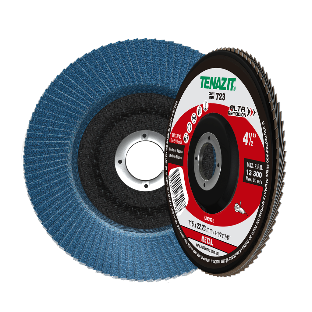 DISCO LAMINADO AUSTROMEX ZA 4-1/2" GRANO 80 (723)(H)