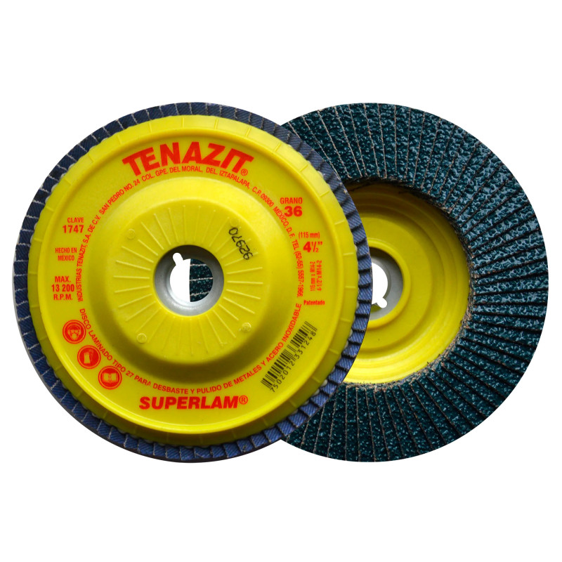 DISCO LAMINADO AUSTROMEX SUPERLAM 4-1/2" P/BOSCH GRANO 36 (1747)(H)