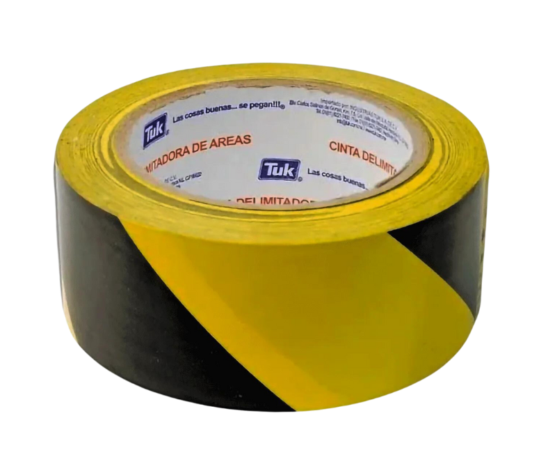 CINTA TUK DELIMITADORA AMARILLO-NEGRO 101MM x 33M (434009)