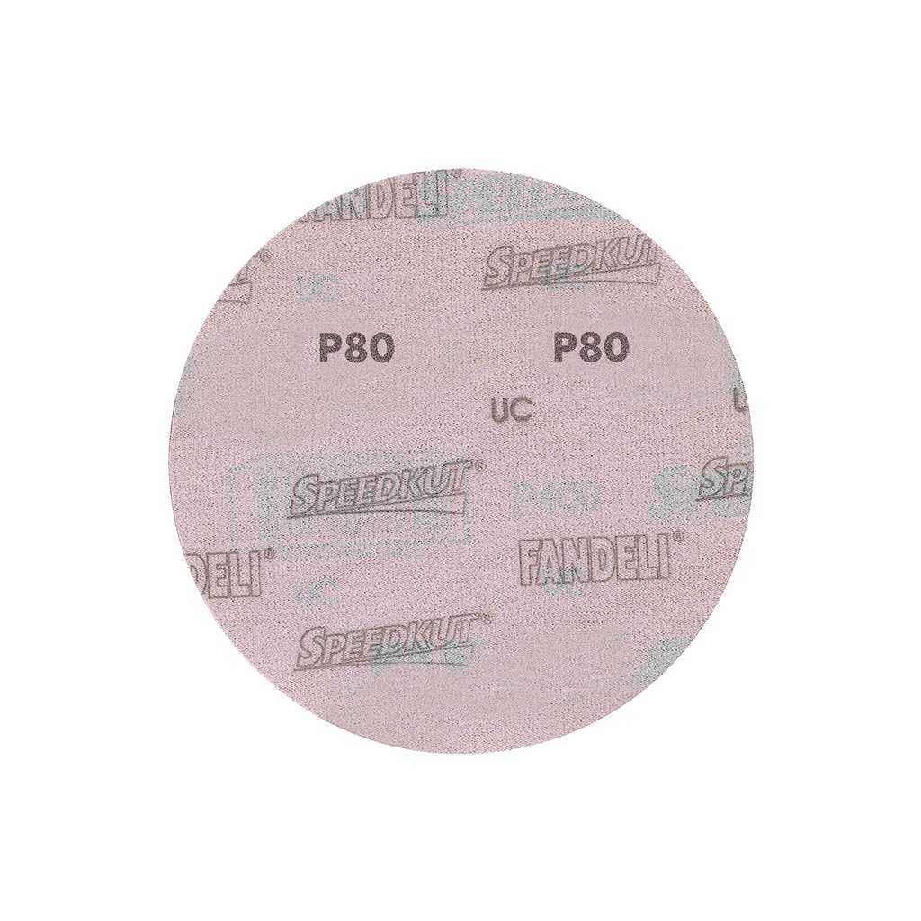 DISCO C/VELCRO 6" FANDELI B080 CIEGO GRANO 80 ROJO (73166)(H)