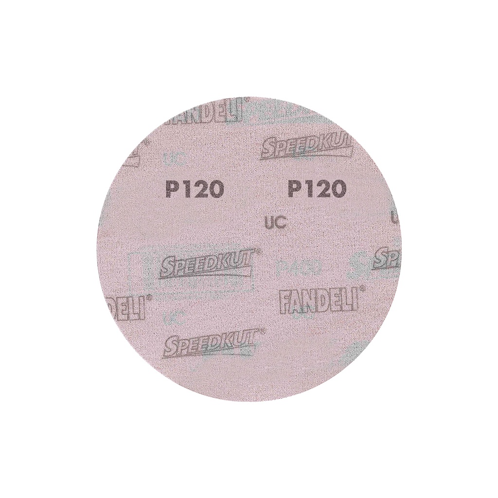 DISCO C/VELCRO 6" FANDELI B080 CIEGO GRANO 120 ROJO (73168)(H)