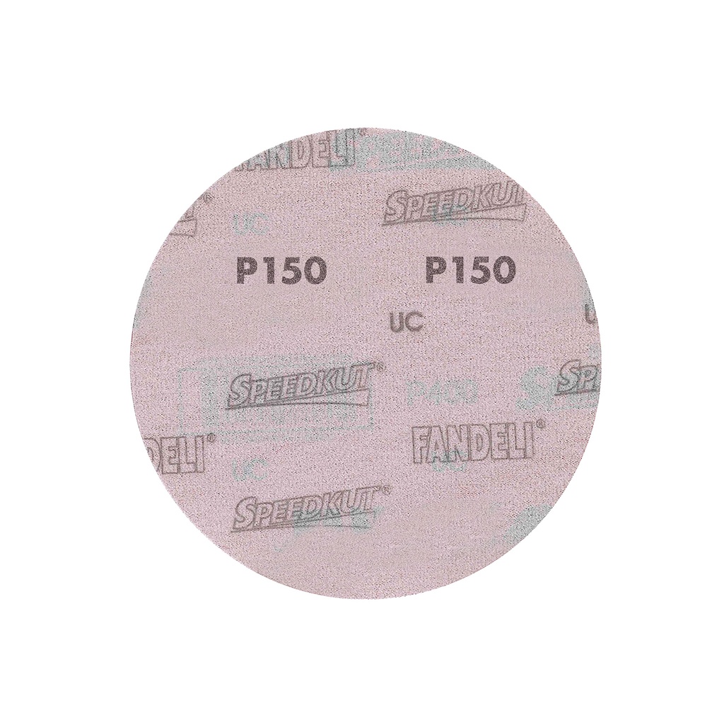 DISCO C/VELCRO 6" FANDELI B080 CIEGO GRANO 150 ROJO (73184)(H)