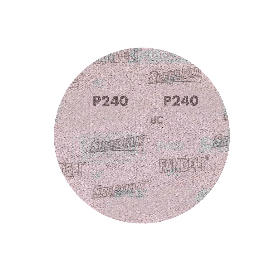 DISCO C/VELCRO 6" FANDELI B080 CIEGO GRANO 240 ROJO (73171)(H)
