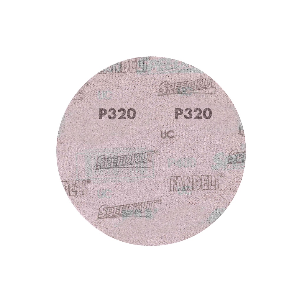 DISCO C/VELCRO 6" FANDELI B080 CIEGO GRANO 320 ROJO (73172)(H)