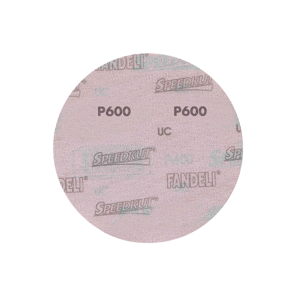 DISCO C/VELCRO 6" FANDELI B080 CIEGO GRANO 600 ROJO (73164)(H)
