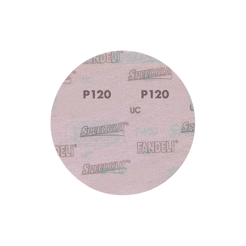 DISCO C/VELCRO 5" FANDELI B080 CIEGO GRANO 120 ROJO (73175)(H)