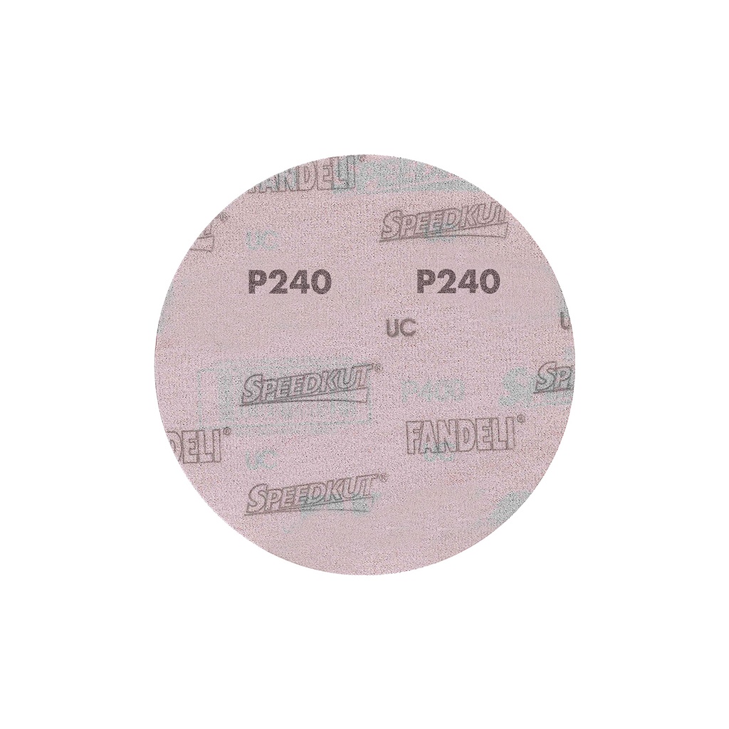 DISCO C/VELCRO 5" FANDELI B080 CIEGO GRANO 240 ROJO (73178)(H)