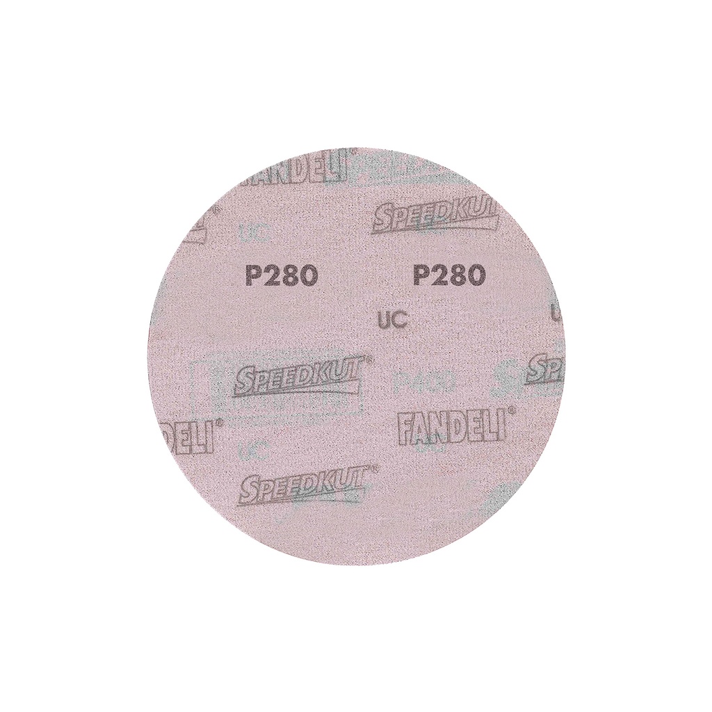 DISCO C/VELCRO 5" FANDELI B080 CIEGO GRANO 280 ROJO (73557)(H)