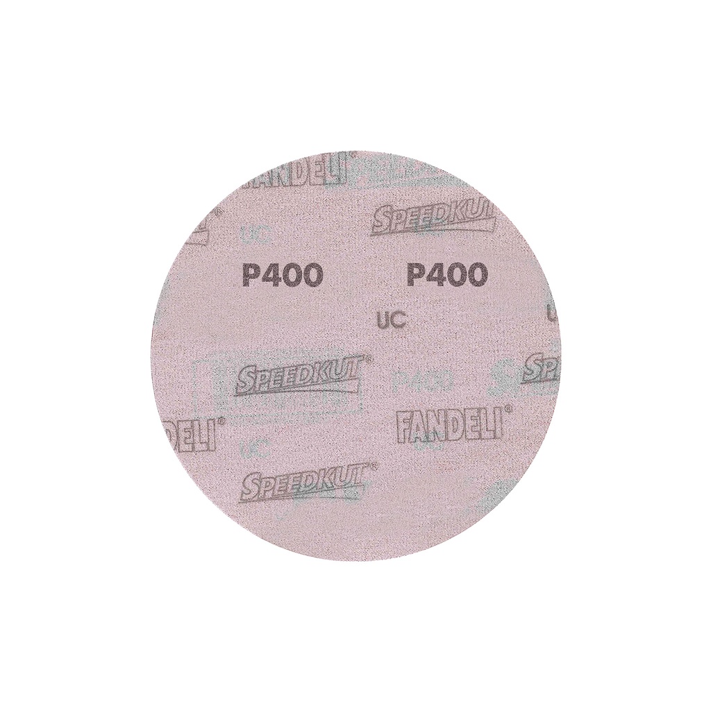 DISCO C/VELCRO 5" FANDELI B080 CIEGO GRANO 400 ROJO (73180)(H)