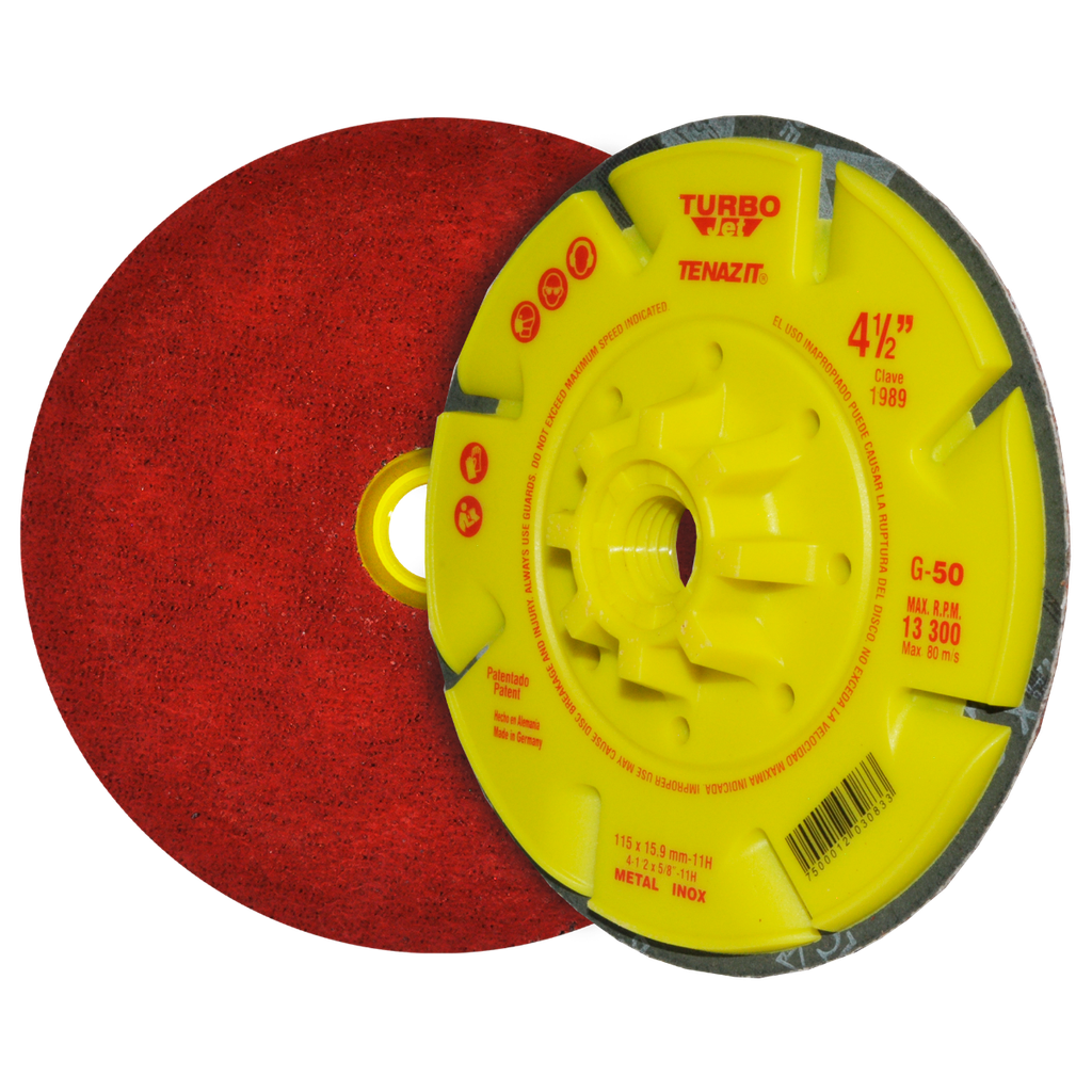 FIBRODISCO C/RESPALDO AUSTROMEX TURBO JET 4-1/2" GRANO 50 (1989)(H)