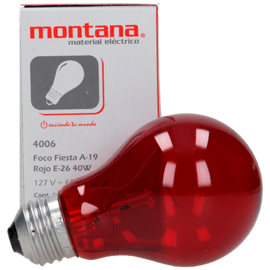 FOCO FIESTA MONTANA 40W COLOR ROJO (4006)(E)