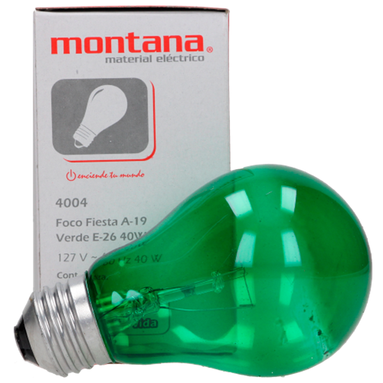 FOCO FIESTA MONTANA 40W COLOR VERDE (4004)(E)