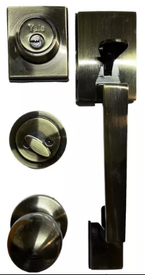 GATILLO YALE NÁPOLES LLAVE-MARIPOSA LATÓN ANTIGUO (MX88376)